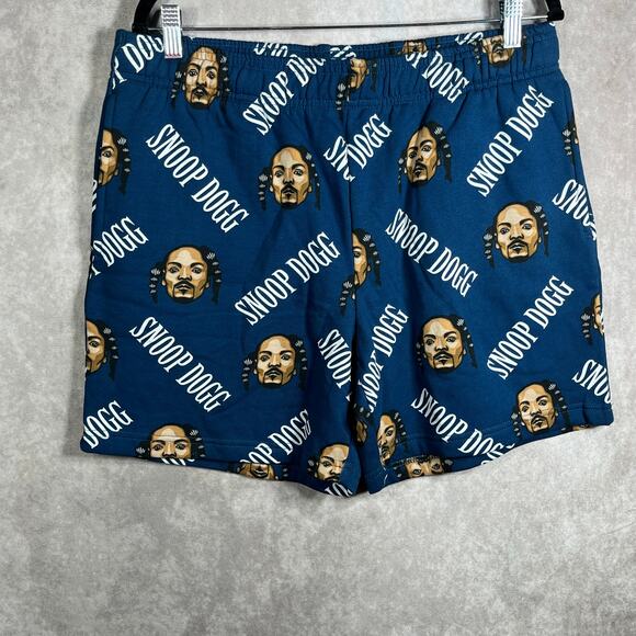 Cross Colours Snoop Dog Sweatshorts Mens Large Blue Drawstring Novelty Rap Y2K - Picture 2 of 11